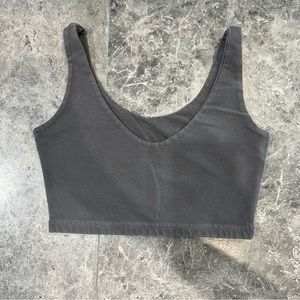 Brandy melville grey cropped top